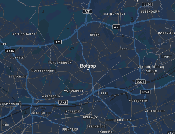 Karte von Bottrop